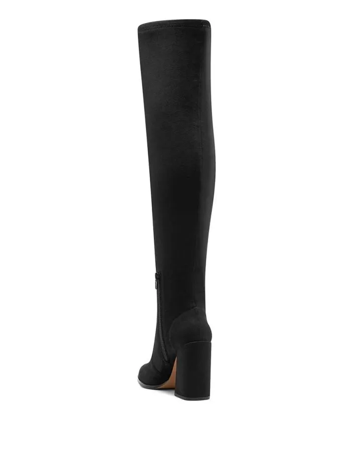 Wide Width Shoes Jessica Simpson Brixten Over The Knee Boot In Black Suede