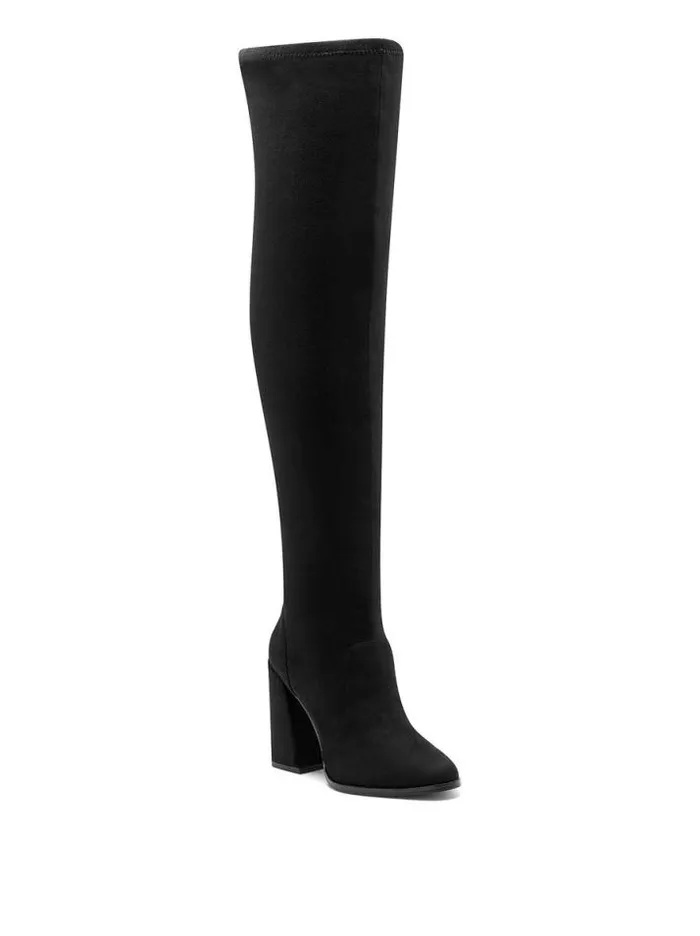 Wide Width Shoes Jessica Simpson Brixten Over The Knee Boot In Black Suede