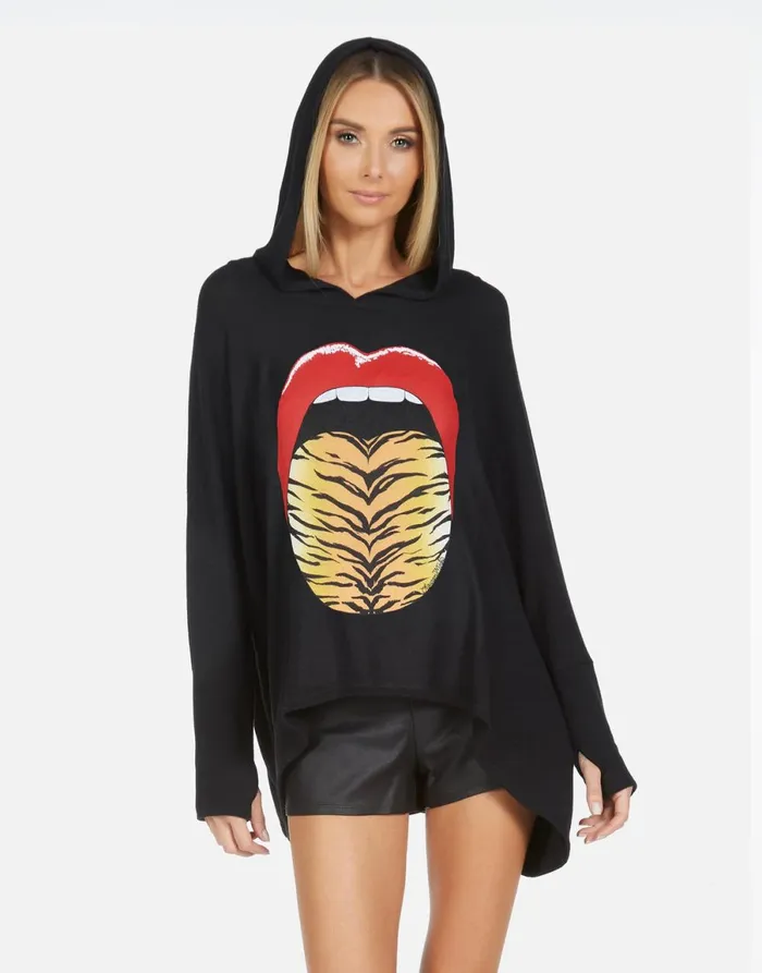 Wilma X Tiger Tongue Black Women039s Lauren Moshi Hoodies