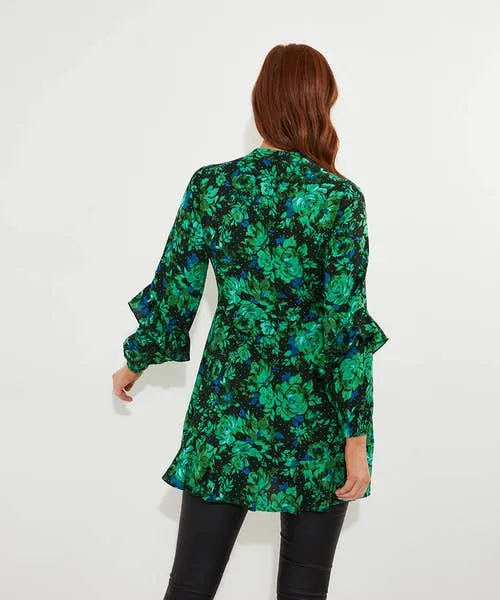 Winter Florals Tunic Dress Green Tops Tunics and Blouses Joebrowns Apparel Winter Florals Tunic Dress Green Tops Tunics and Blouses Joebrowns Apparel