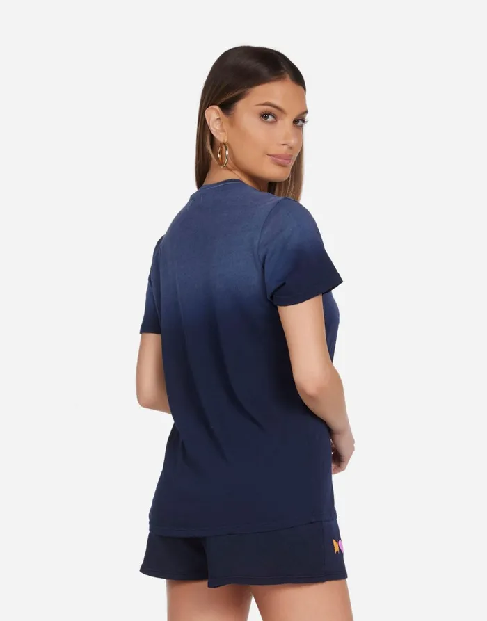 Wolf Color Stripe Star Navy Ombre Women039s Lauren Moshi Short Sleeve