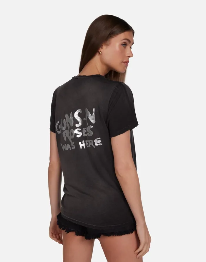 Wolf Guns N039 Roses Skull Black Haze Women039s Lauren Moshi Short Sleeve