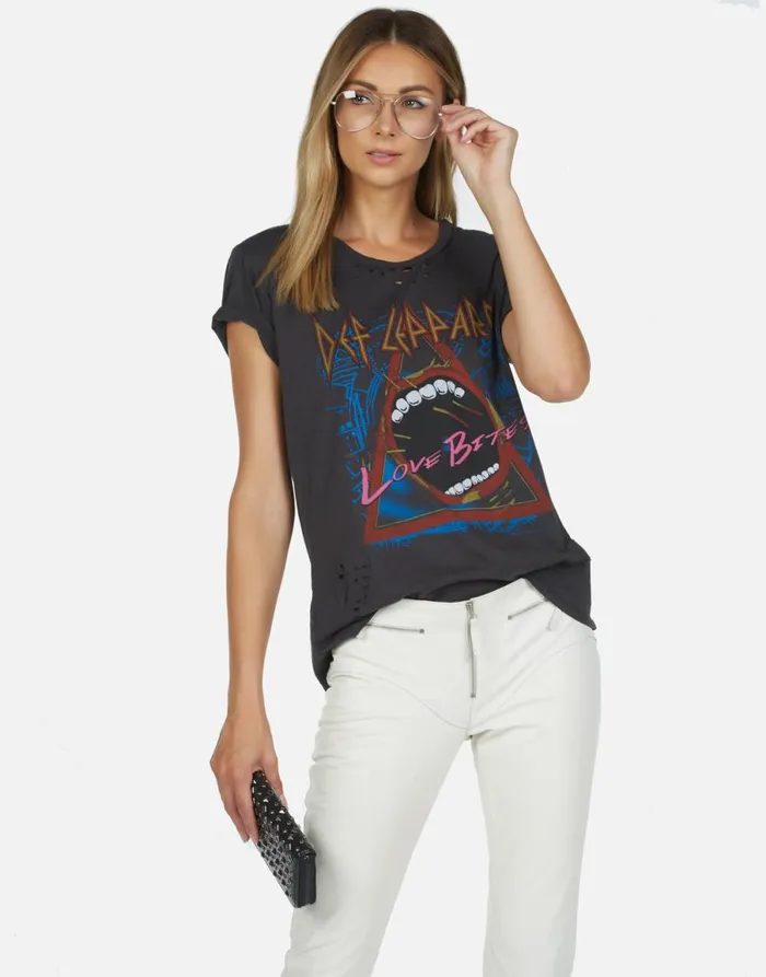 Wolf Love Bites Onyx Women039s Lauren Moshi Short Sleeve