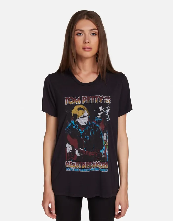 Wolf Tom Petty Rock N Roll Onyx Women039s Lauren Moshi Short Sleeve