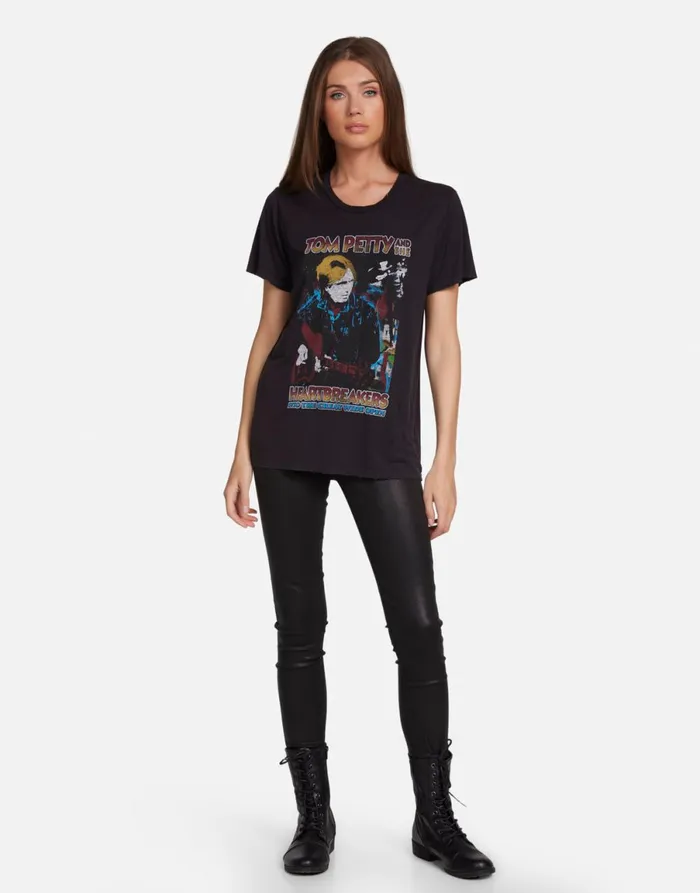 Wolf Tom Petty Rock N Roll Onyx Women039s Lauren Moshi Short Sleeve
