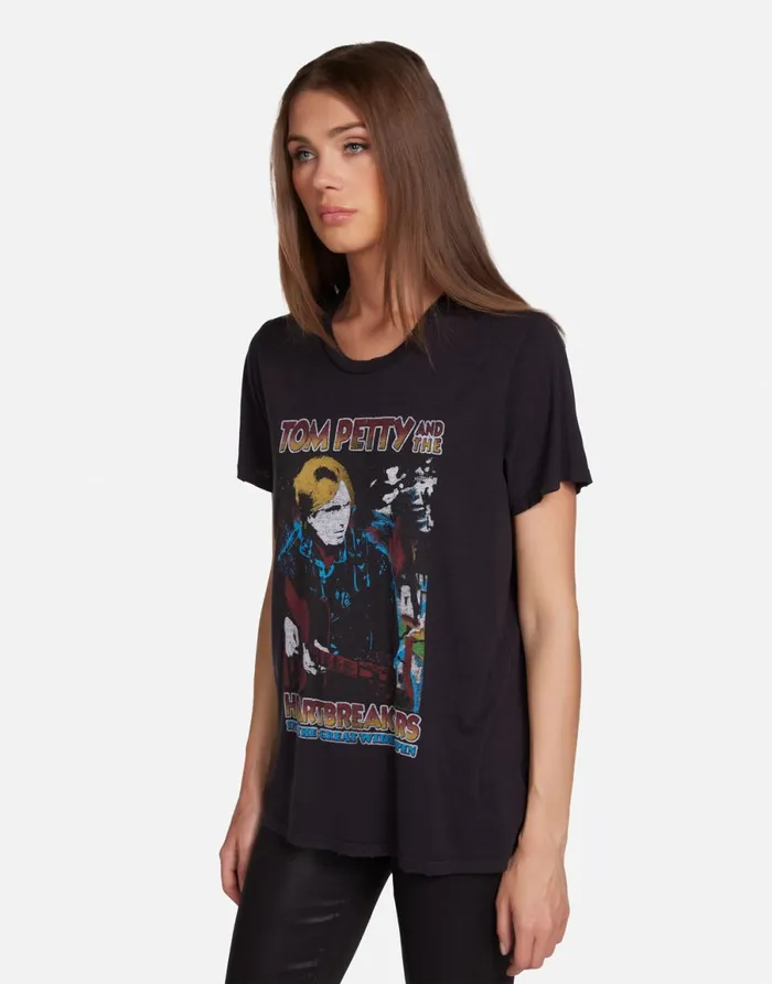 Wolf Tom Petty Rock N Roll Onyx Women039s Lauren Moshi Short Sleeve