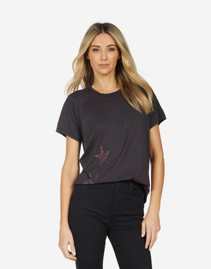 Wolf X Crystal Elements Onyx Women039s Lauren Moshi Short Sleeve