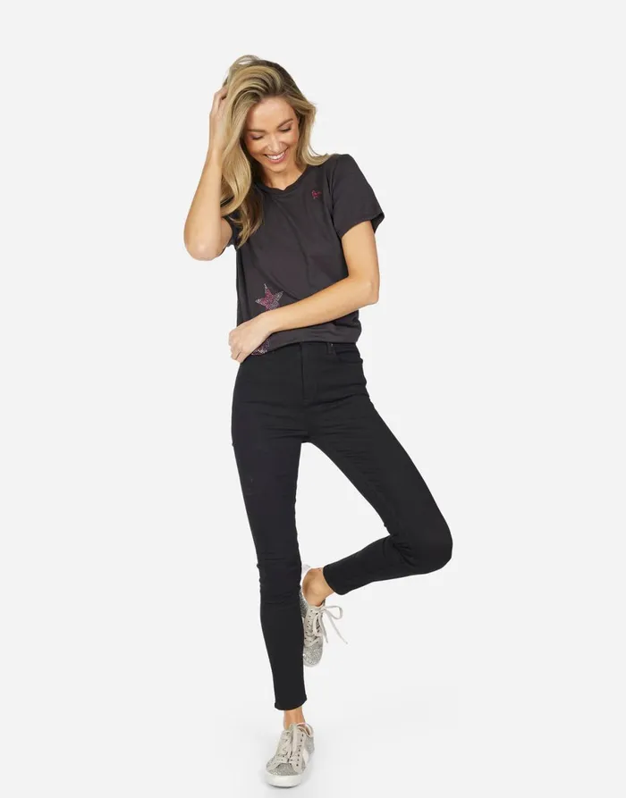 Wolf X Crystal Elements Onyx Women039s Lauren Moshi Short Sleeve