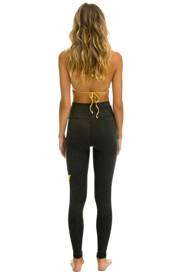Women Activewear Aviator Nation BOLT FULL LENGTH LEGGINGS 8211 CHARCOAL GOLD Women Activewear Aviator Nation BOLT FULL LENGTH LEGGINGS 8211 CHARCOAL GOLD