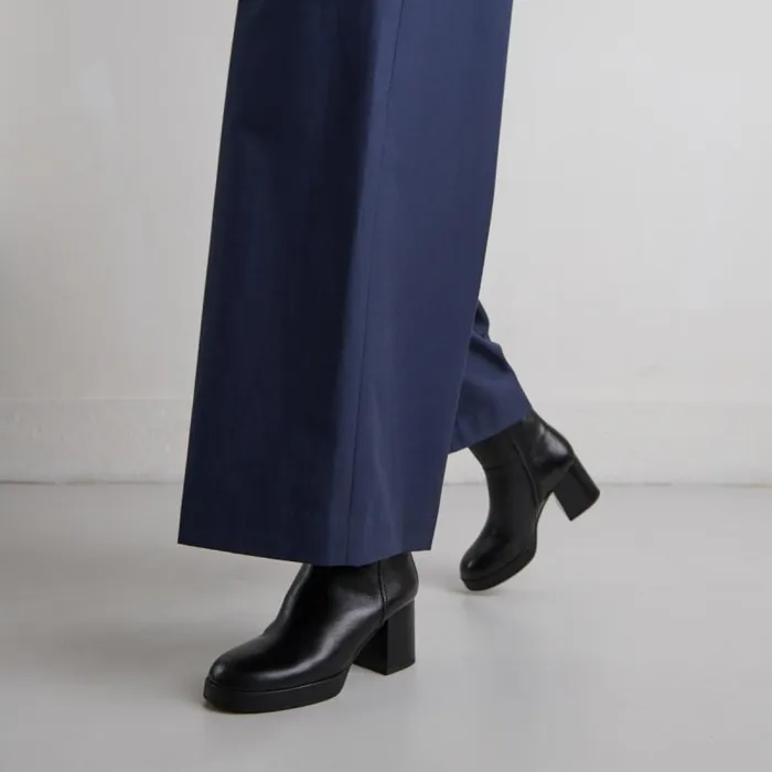 Women Ankle Boots With Flare Heels Black JONAK Ankle Boots Lowboots
