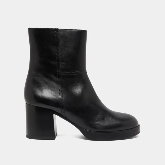 Women Ankle Boots With Flare Heels Black JONAK Ankle Boots Lowboots