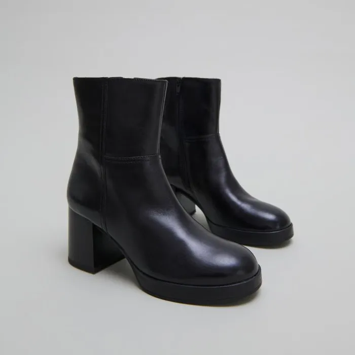 Women Ankle Boots With Flare Heels Black JONAK Ankle Boots Lowboots