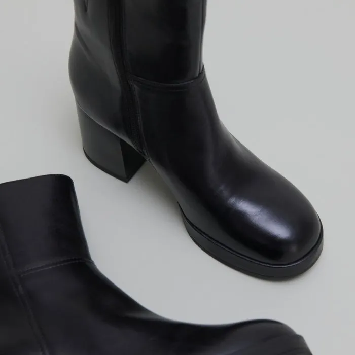 Women Ankle Boots With Flare Heels Black JONAK Ankle Boots Lowboots
