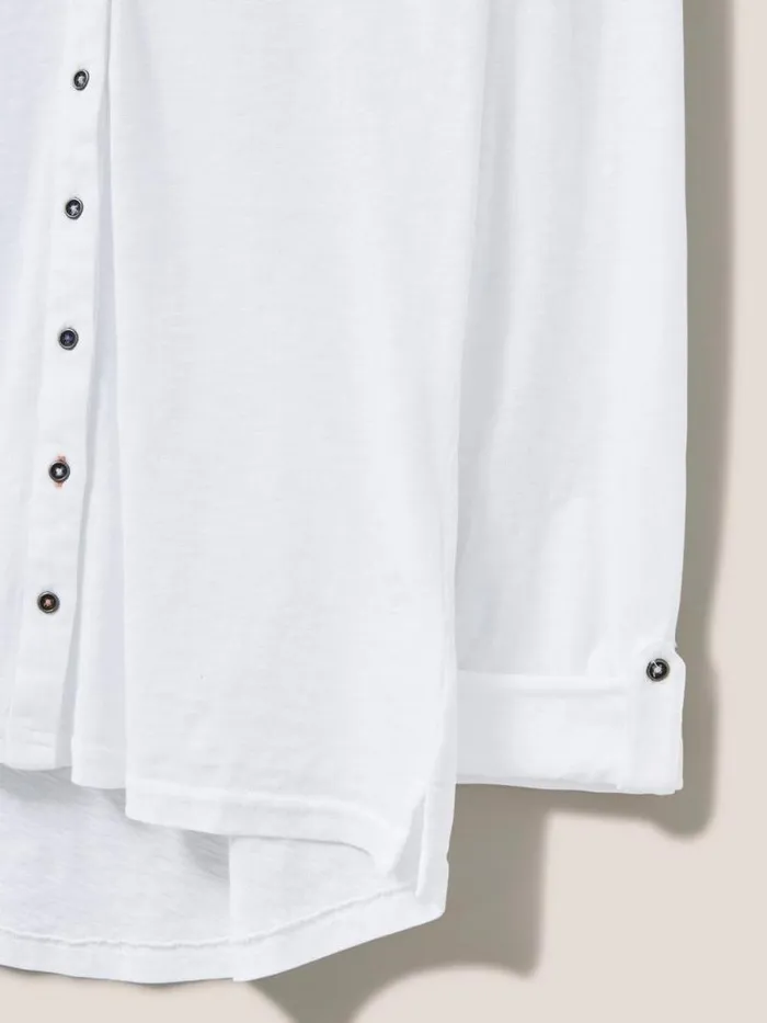 Women Annie Jersey Shirt Brilliant White White Stuff Shirts and Blouses