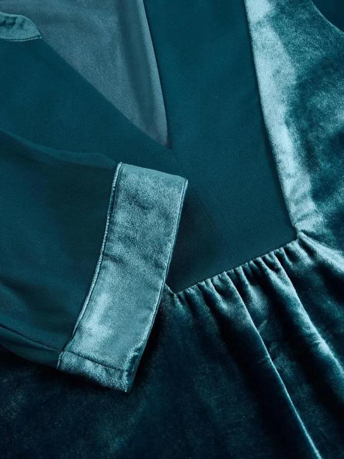 Women Ash Velvet Mix Dress Dk Teal White Stuff Dresses Women Ash Velvet Mix Dress Dk Teal White Stuff Dresses