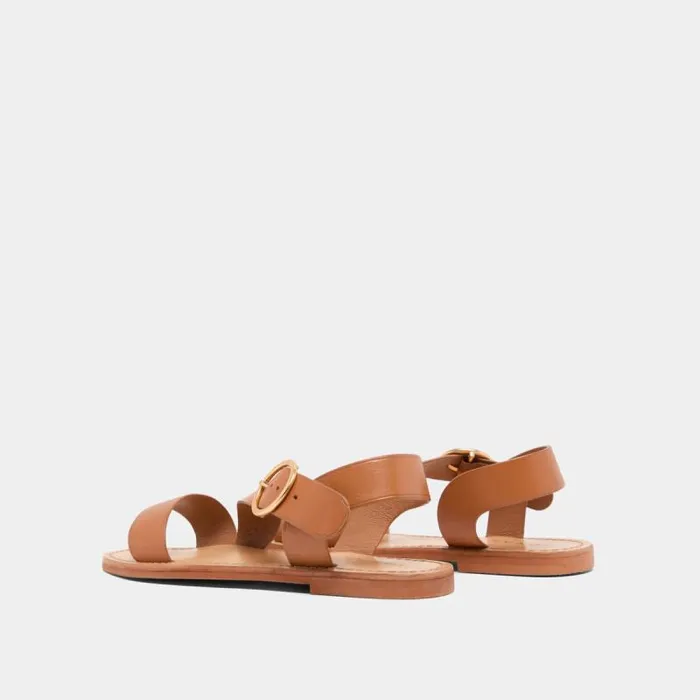 Women Asymmetrical Sandals Camel JONAK Beach Sandals