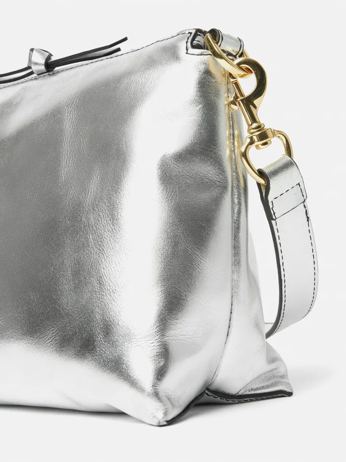 Women Ava Leather Crossbody Silver Jigsaw Bags
