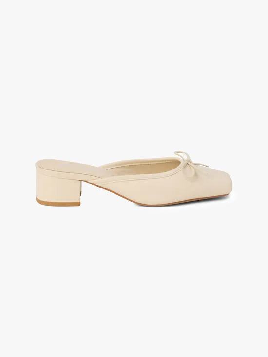 Women Basilio Ballet Mule Ivory Shoes Lisa Says Gah