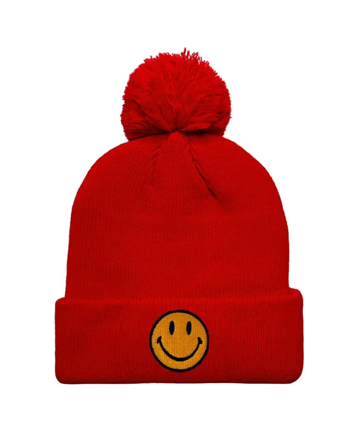 Women Beanies Aviator Nation SMILEY POM POM RIB BEANIE Women Beanies Aviator Nation SMILEY POM POM RIB BEANIE