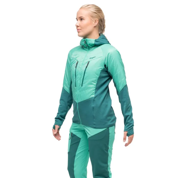 Women Bergans Of Norway Insulation Tind Light Insulated Jacket Light Malachite Green Malachite Green