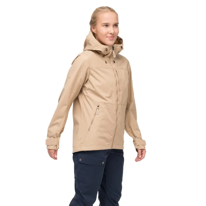 Women Bergans Of Norway Softshell Jackets Nordmarka Leaf Light Wind Jacket Warm Sand