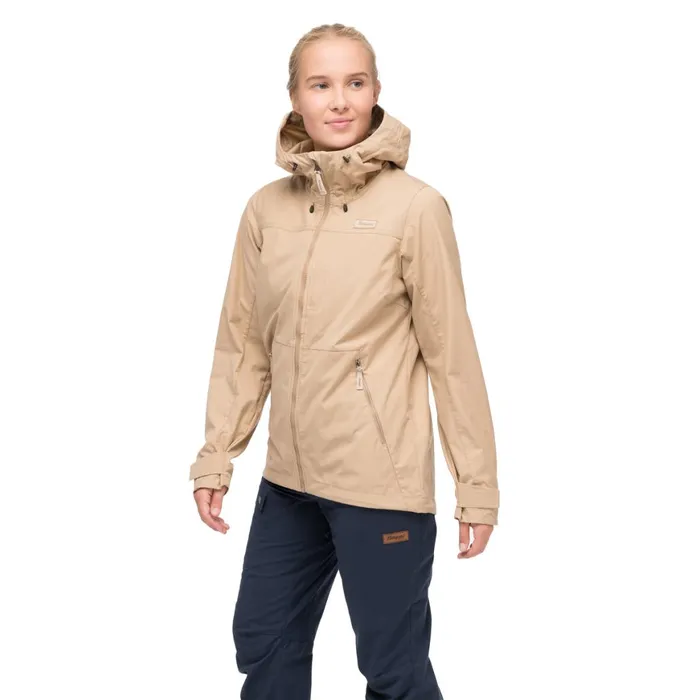 Women Bergans Of Norway Softshell Jackets Nordmarka Leaf Light Wind Jacket Warm Sand