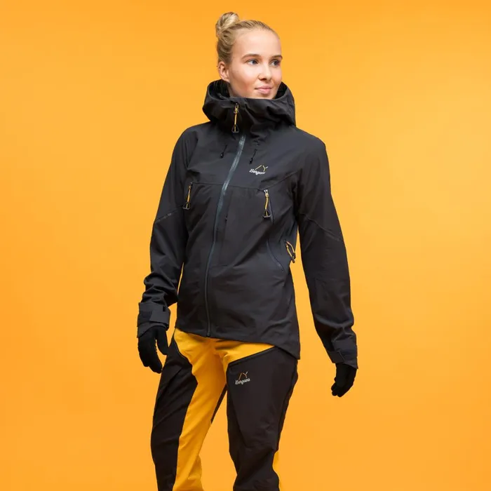 Women Bergans Of Norway Softshell Jackets Y Mountainline Hybrid Softshell Jacket Dark Shadow Grey