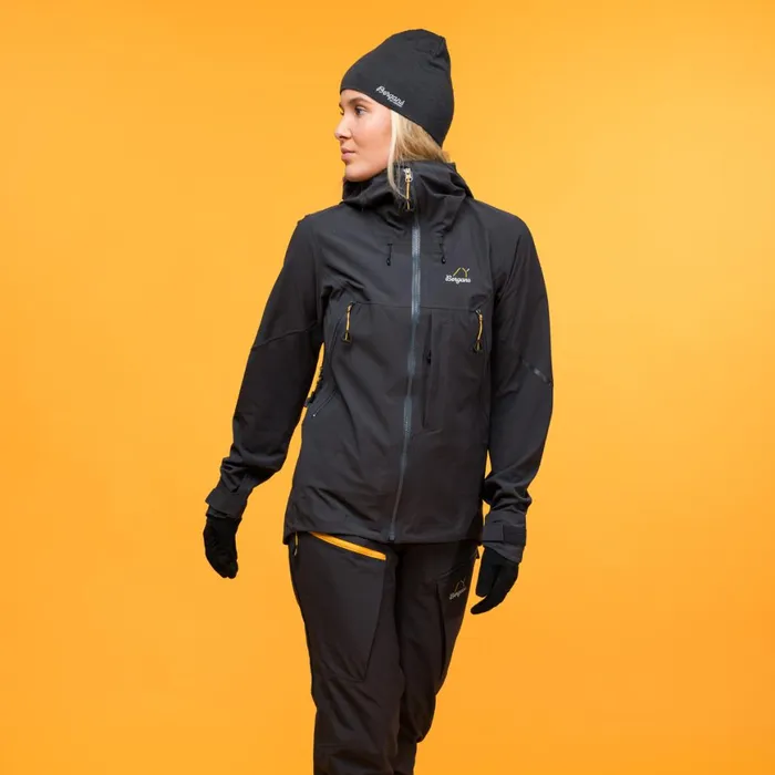Women Bergans Of Norway Softshell Jackets Y Mountainline Hybrid Softshell Jacket Dark Shadow Grey