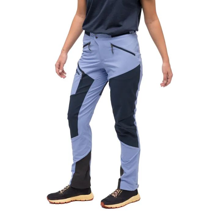 Women Bergans Of Norway Softshell Pants Tind Softshell Pants Blueberry Milk Navy Blue