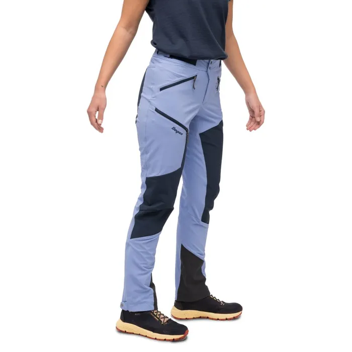 Women Bergans Of Norway Softshell Pants Tind Softshell Pants Blueberry Milk Navy Blue