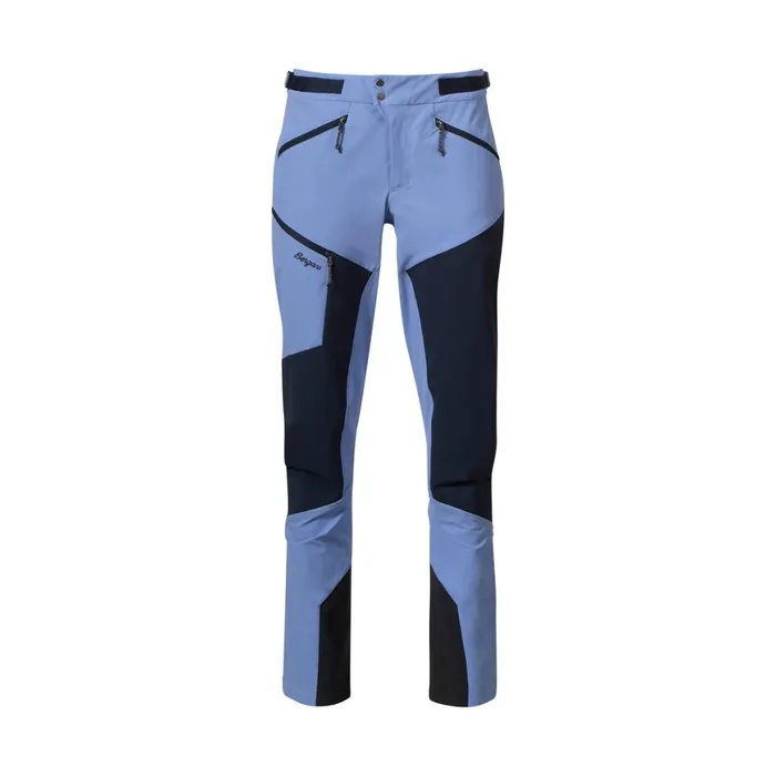 Women Bergans Of Norway Softshell Pants Tind Softshell Pants Blueberry Milk Navy Blue