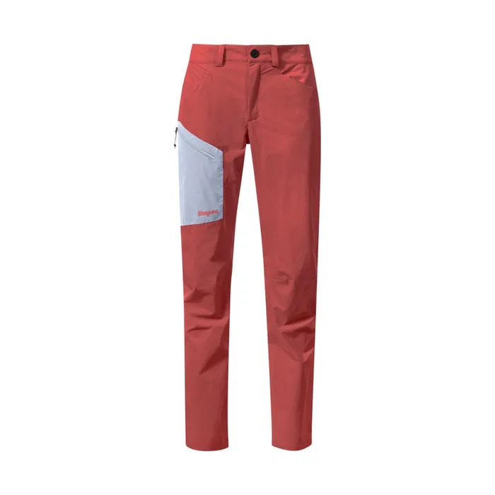 Women Bergans Of Norway Softshell Pants Vaagaa Light Softshell Pants Rusty Dust Husky Blue