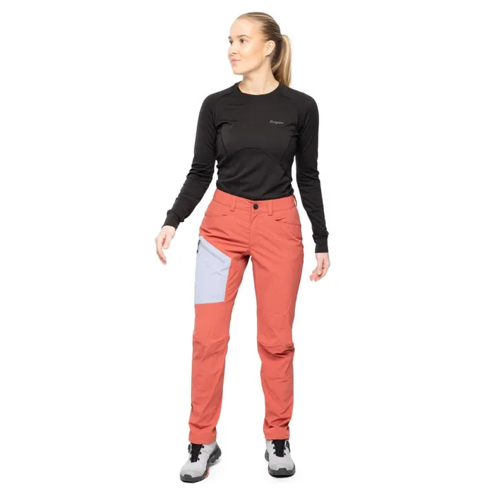 Women Bergans Of Norway Softshell Pants Vaagaa Light Softshell Pants Rusty Dust Husky Blue