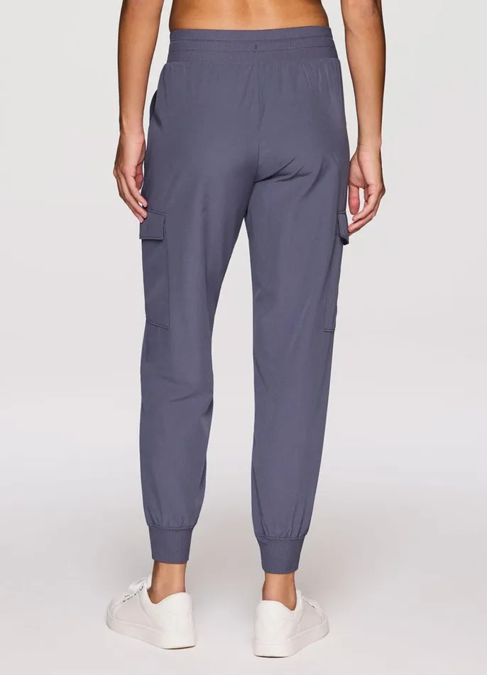 Women Beyond The Studio Cargo Jogger Smoke Blue RBX Active Pants