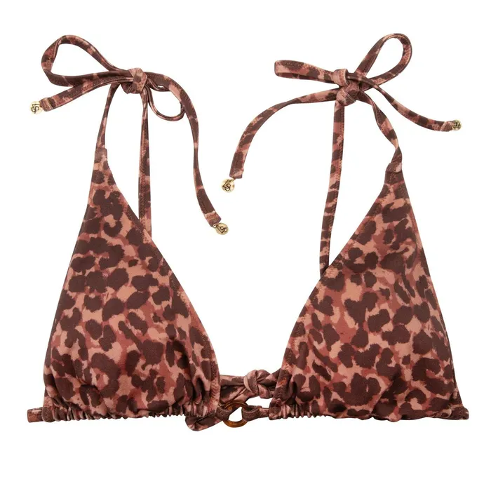 Women Bikini Tops Love Stories Jolly Bikini Top Leopard Brown