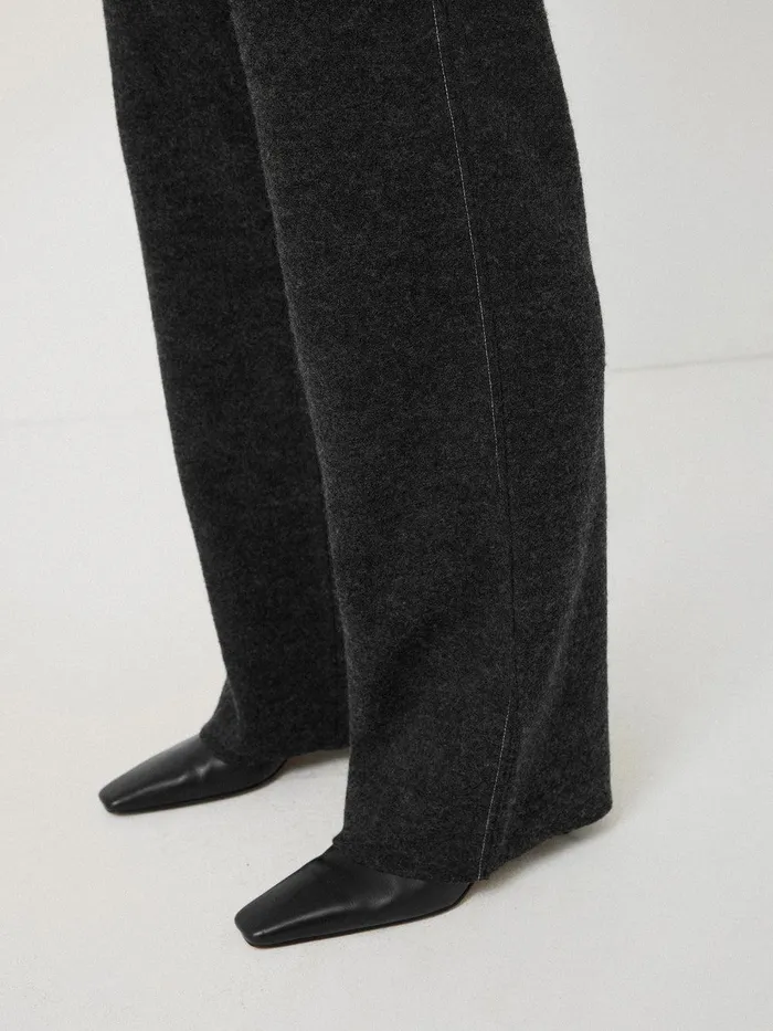 Women Boiled Wool Blend Trouser Dark Grey Jigsaw Coords