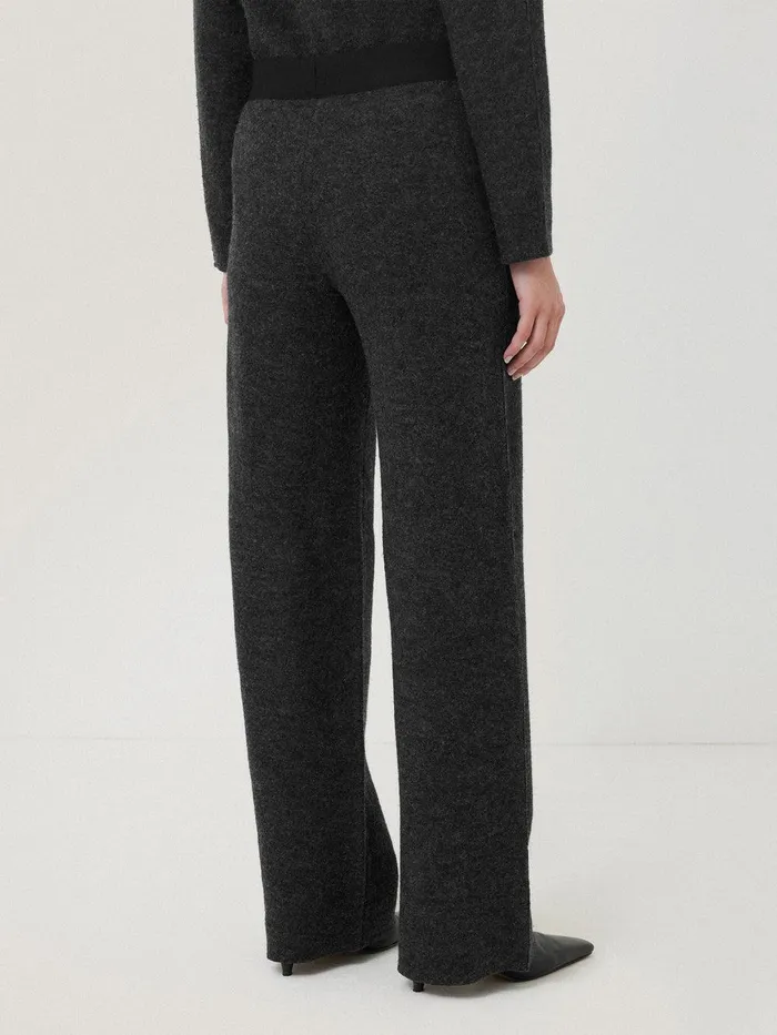 Women Boiled Wool Blend Trouser Dark Grey Jigsaw Coords