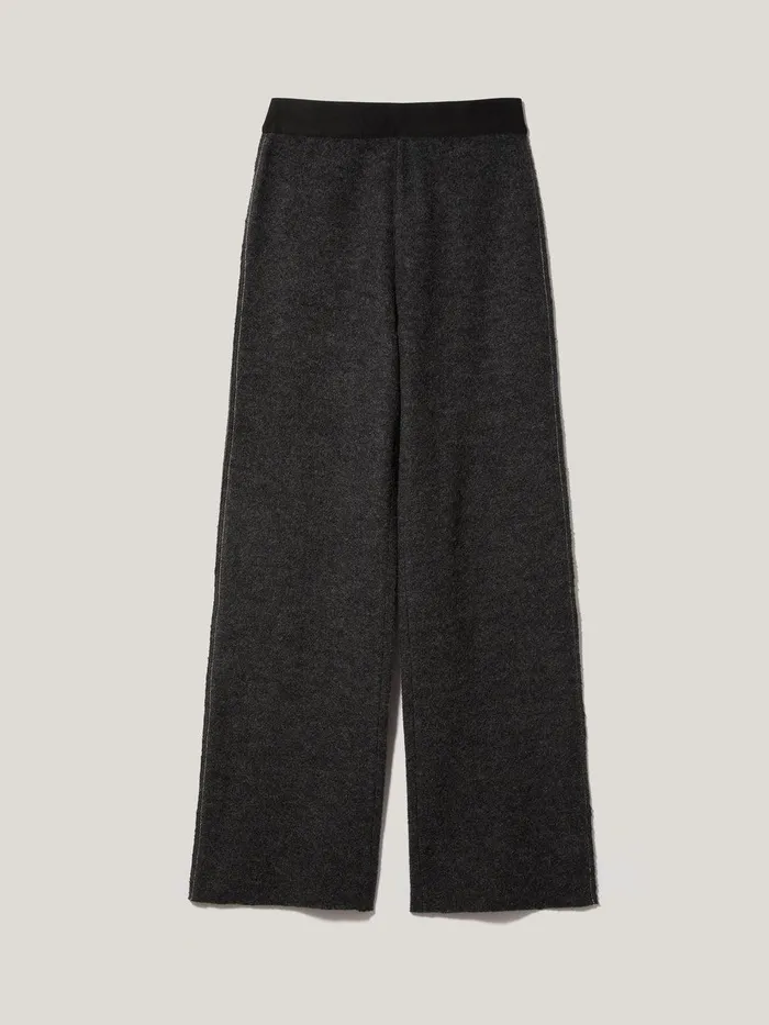 Women Boiled Wool Blend Trouser Dark Grey Jigsaw Coords