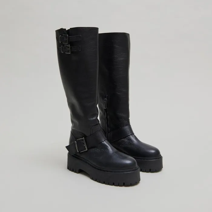 Women Bottes Sangles Et Semelles Crantes Black JONAK Boots Thighhigh Boots