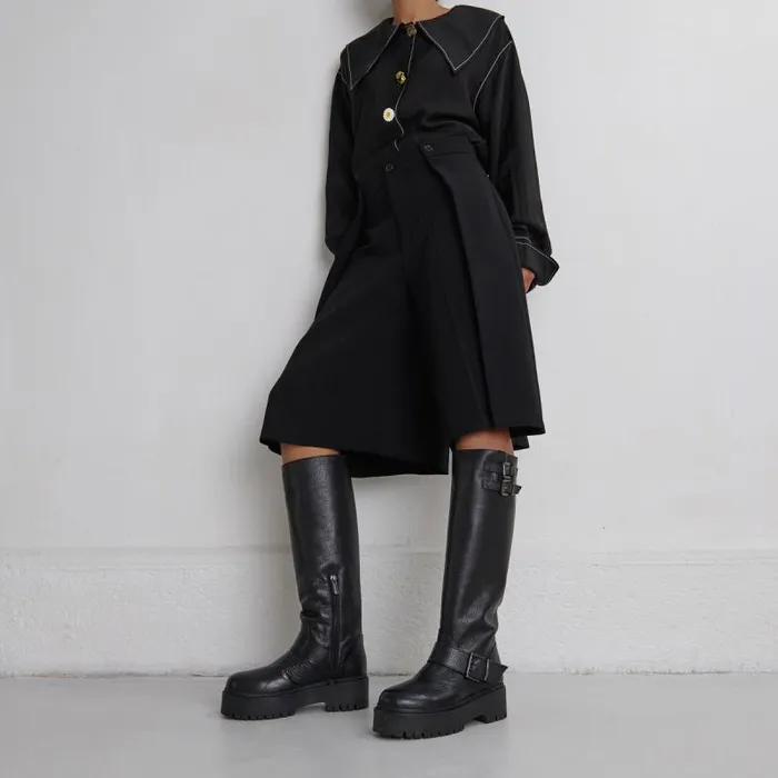 Women Bottes Sangles Et Semelles Crantes Black JONAK Boots Thighhigh Boots