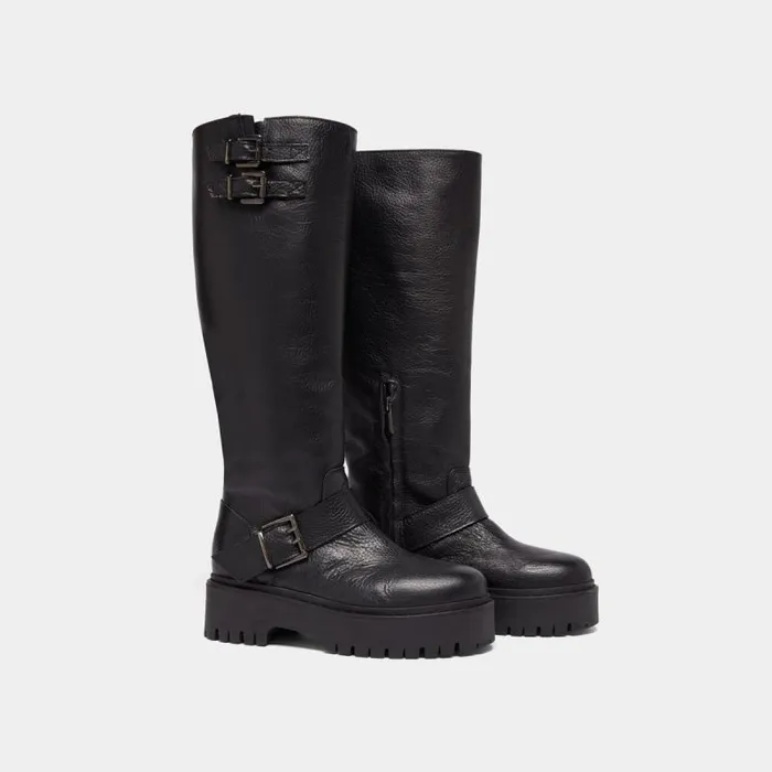 Women Bottes Sangles Et Semelles Crantes Black JONAK Boots Thighhigh Boots