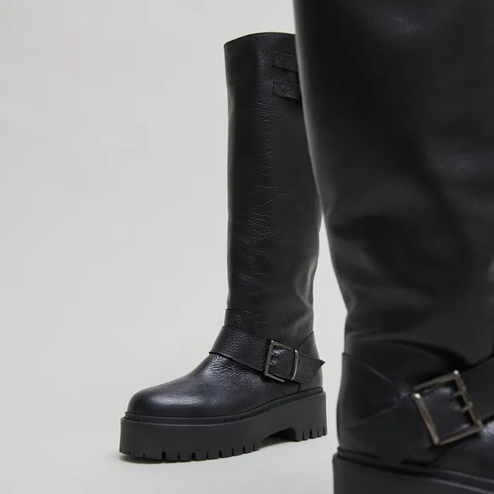 Women Bottes Sangles Et Semelles Crantes Black JONAK Boots Thighhigh Boots