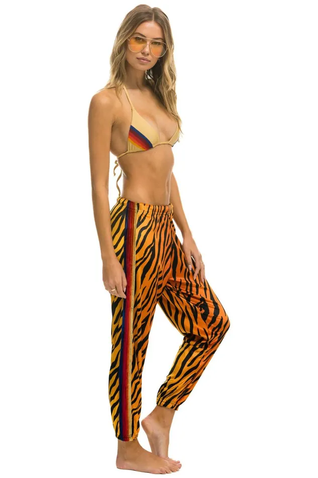 Women Bottoms Aviator Nation CLASSIC VELVET SWEATPANTS 8211 TIGER Women Bottoms Aviator Nation CLASSIC VELVET SWEATPANTS 8211 TIGER