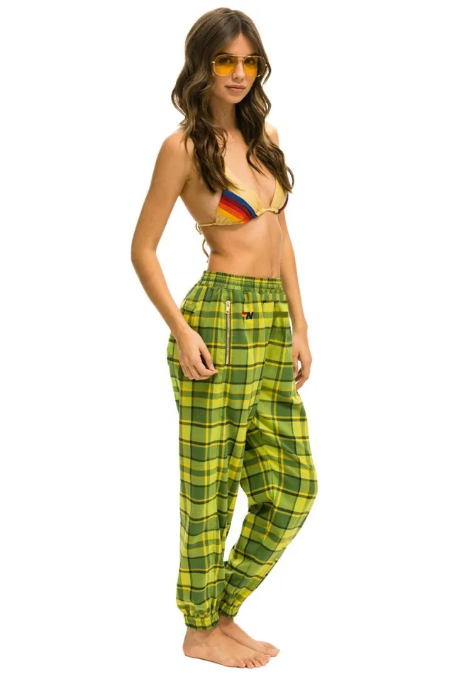 Women Bottoms Aviator Nation PLAID LODGE PANT 8211 AVOCADO PLAID Women Bottoms Aviator Nation PLAID LODGE PANT 8211 AVOCADO PLAID