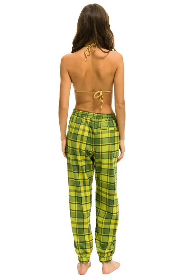 Women Bottoms Aviator Nation PLAID LODGE PANT 8211 AVOCADO PLAID Women Bottoms Aviator Nation PLAID LODGE PANT 8211 AVOCADO PLAID