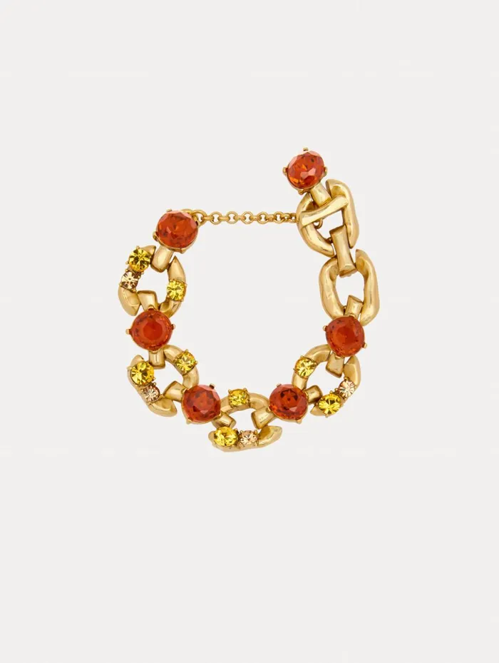 Women Bracelets Oscar De La Renta Scramble ChainLink Bracelet Light Topaz
