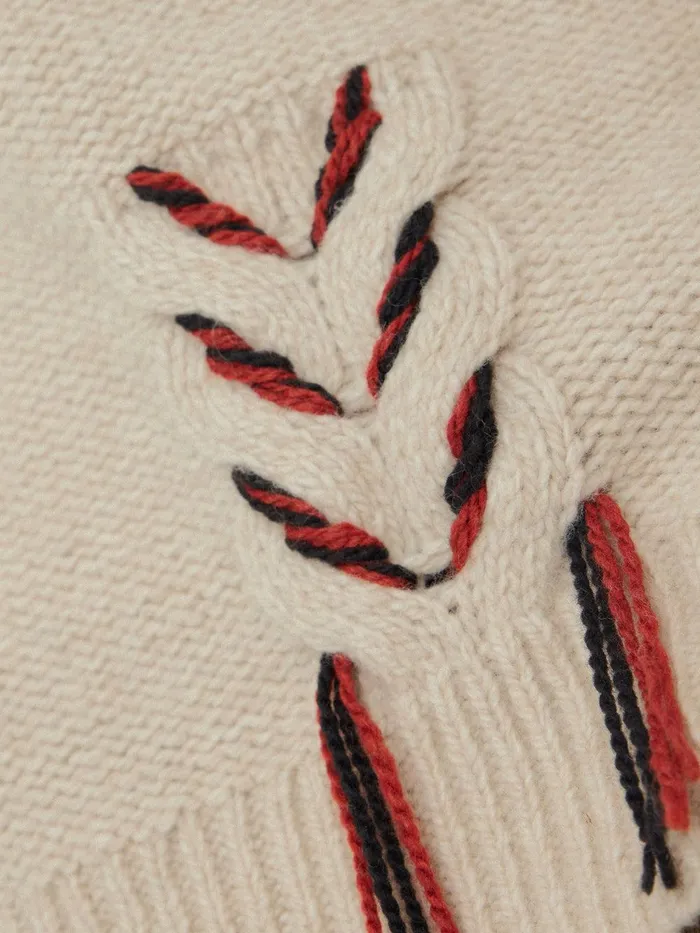 Women Braided Cable Jumper Cream Jigsaw Knitwear and Cashmere