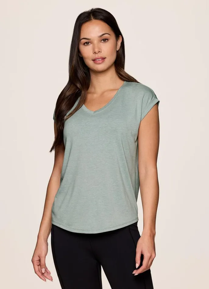 Women Breezy Hi Low Tee Sea Glass RBX Active TShirts