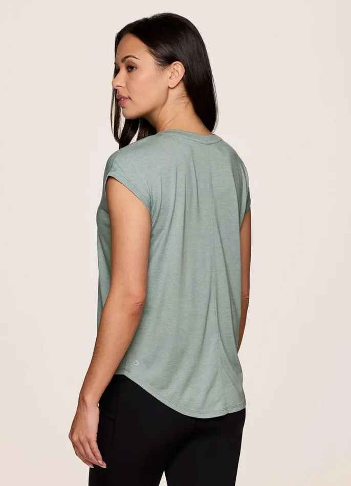 Women Breezy Hi Low Tee Sea Glass RBX Active TShirts