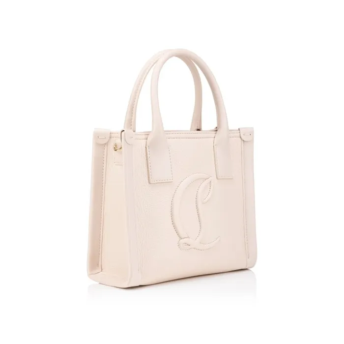 Women By My Side Mini Tote Bag 8211 Grained Calf Leather 8211 Leche Christian Louboutin Totes